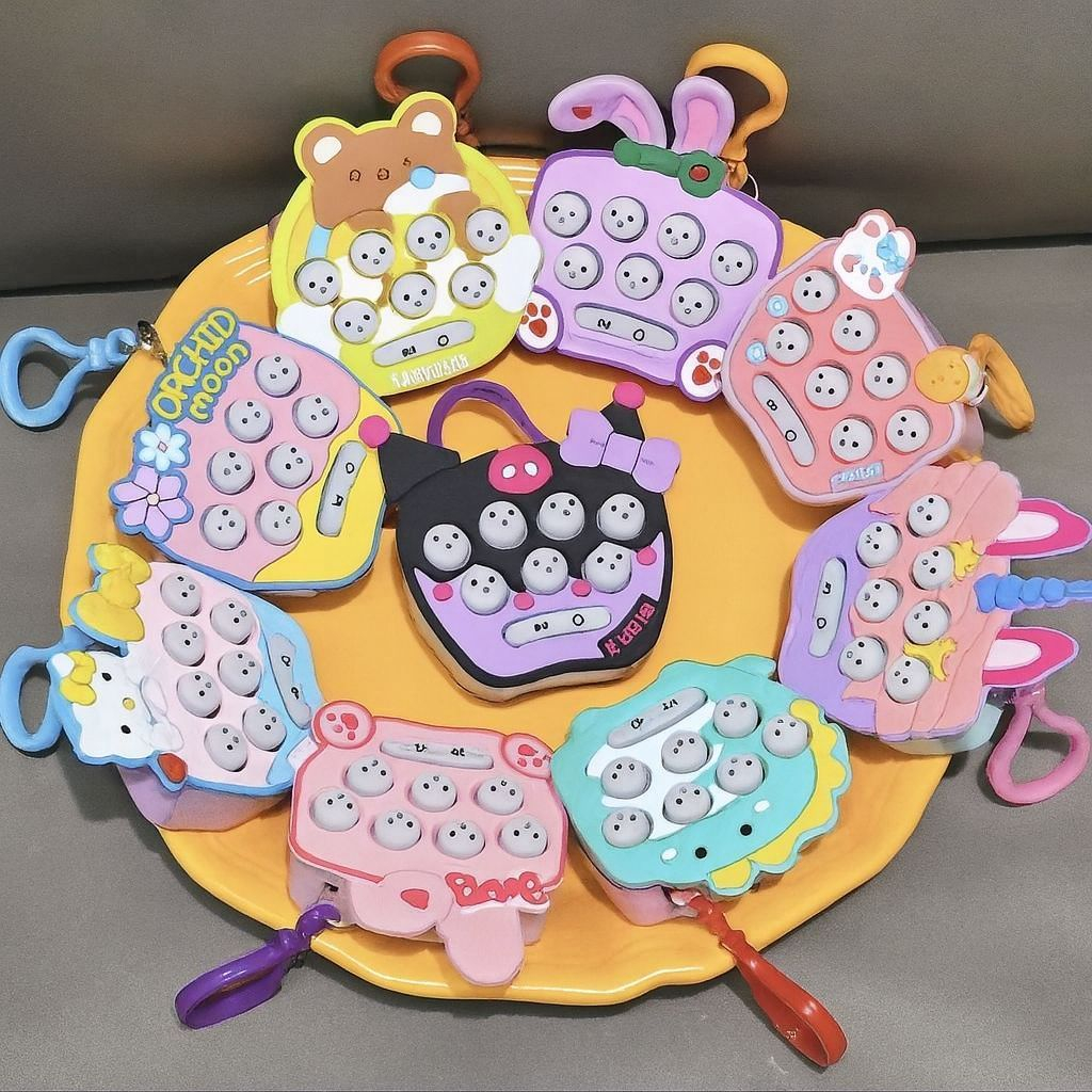 Mainan SNI Pop It Elektrik Mini Fidget Toys Game LED+Musik Gantungan Kunci