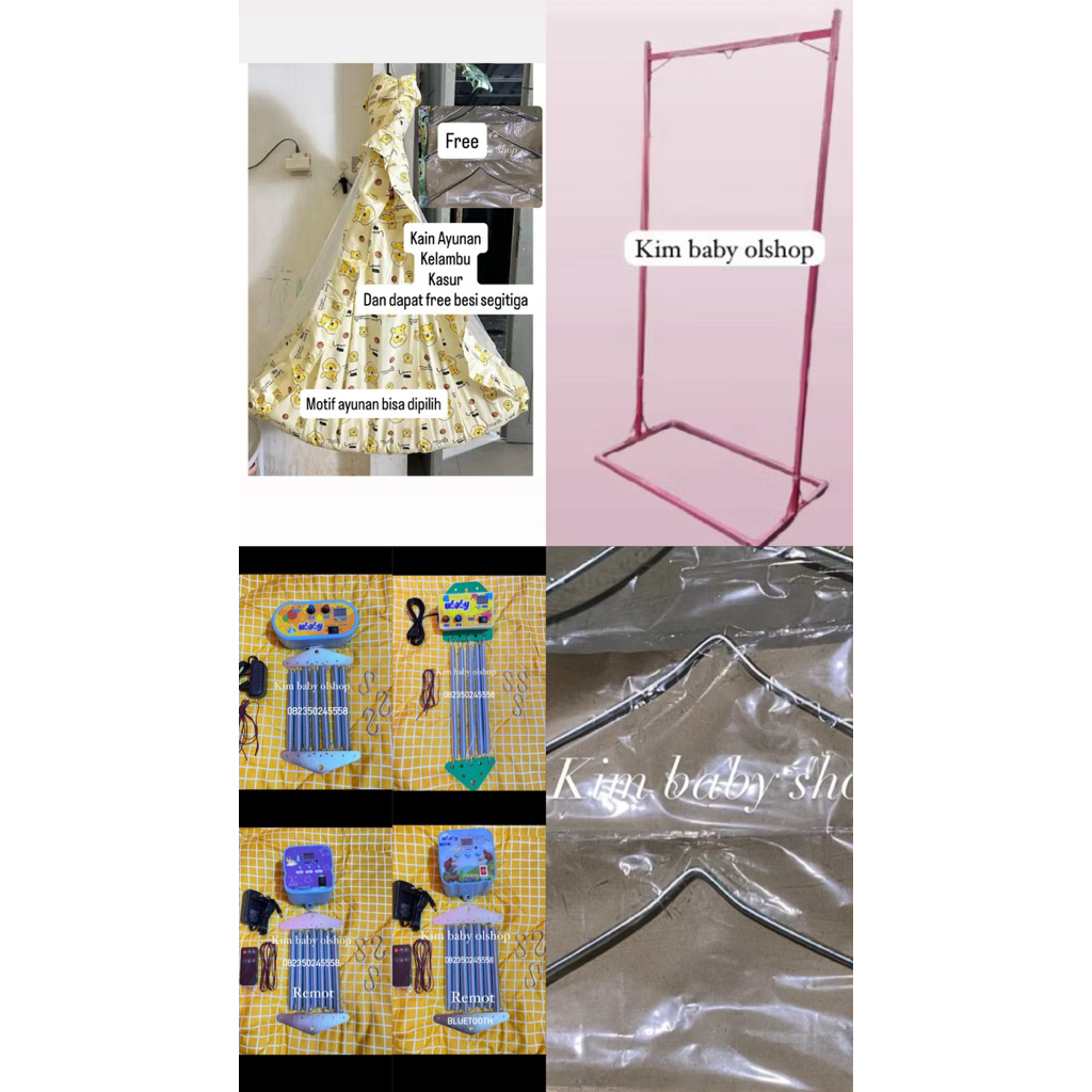 SEPAKET TIANG AYUNAN. AYUNAN LISTRIK DAN KAIN AYUNAN FREE BESI SEGITIGA