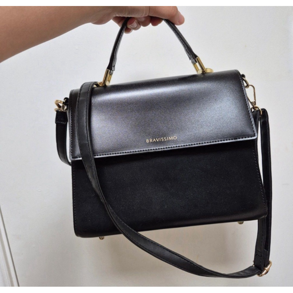 preloved sling bag korea bravissimo black