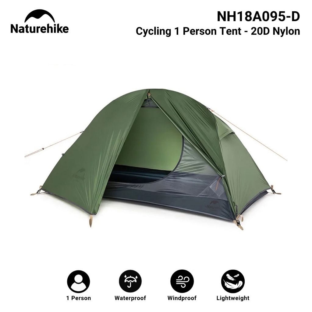 TENDA NATUREHIKE SPIDER 1 CYCLING 1 NH18A095-D TENDA OUTDOOR PENDAKI GUNUNG CAMPING HIKING BERKEMAH 