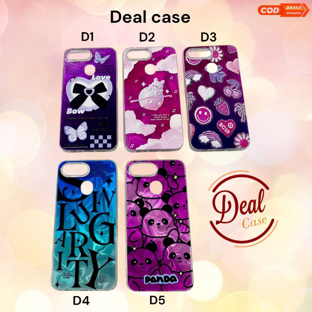 Case Diamond Hologram OPPO A5S / A7 / A12 / A11K /  Case Diamond Polos / Case Diamond Gambar / Soft 