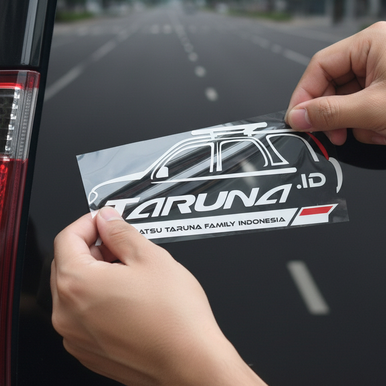 Stiker  Cutting  Variasi Kaca  Mobil Taruna