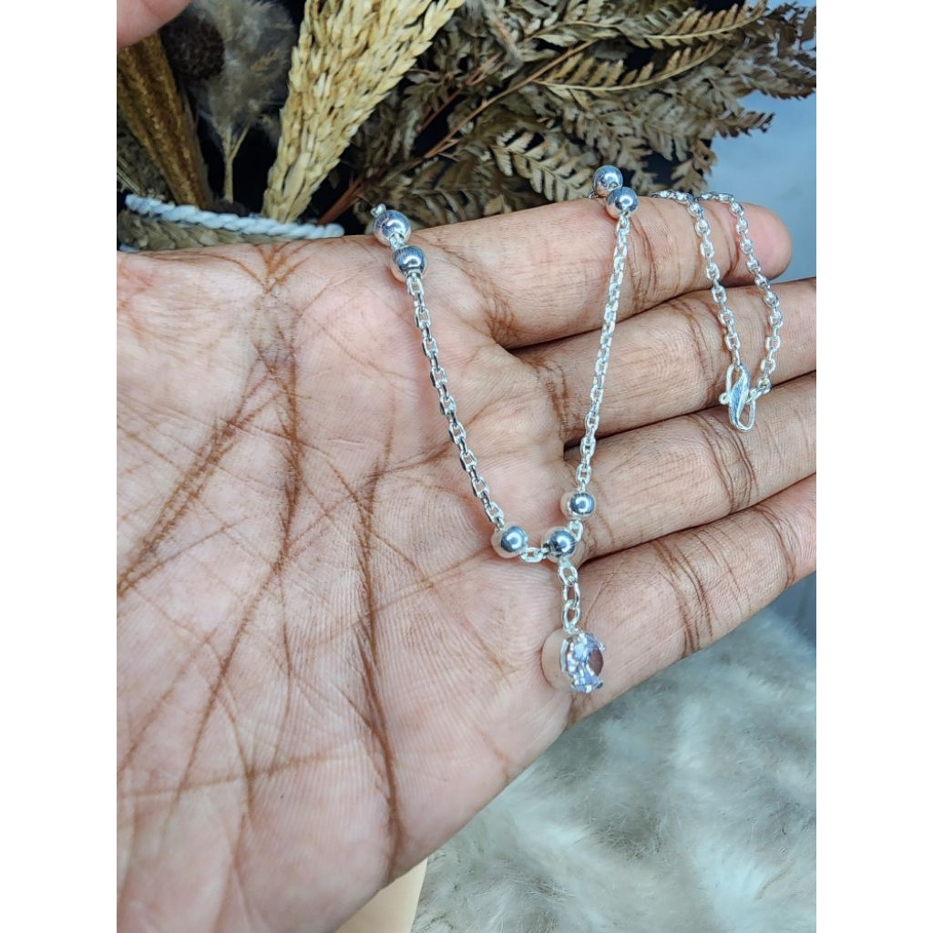 Kalung anak Nori bandul Lapis perak Kalung anak cantik 35cm