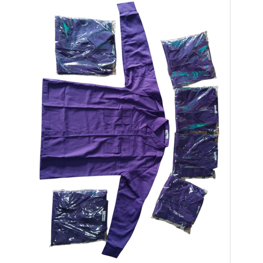 kemeja pdh kemeja tactical lengan panjang UNGU TUA