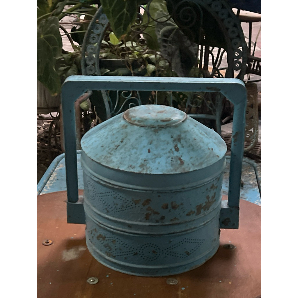 Tenong / Rantang  Makanan Jajan Kue Tradisional Jadul Tempo Dulu Bahan Plat Seng Ukuran Besar