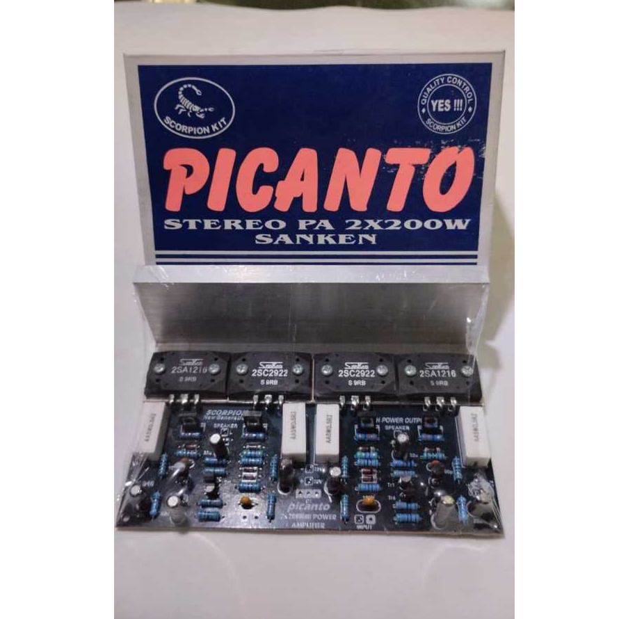 KIT PICANTO / KIT POWER AMPLI SANKEN STEREO  PA 2X200 WATT SCORPION