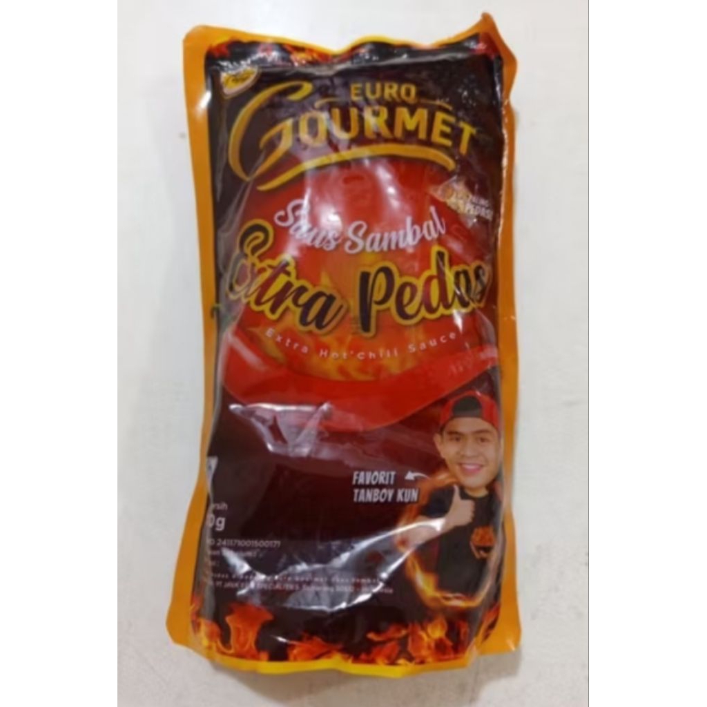 Euro gourmet saus sambal extra pedas 1kg Sauce Saos Pesas