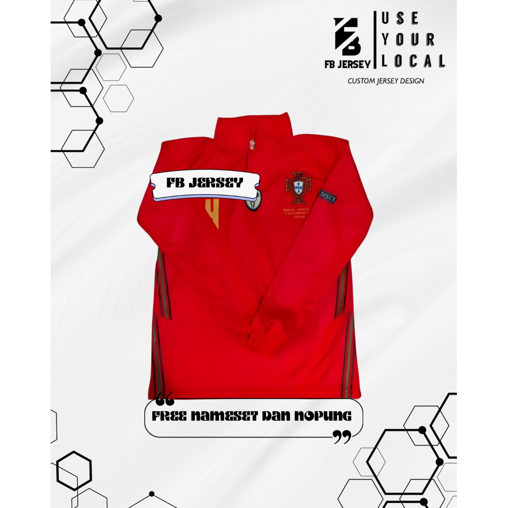 Jersey Portugal Home 2020 FULL PRINTING CUSTOM