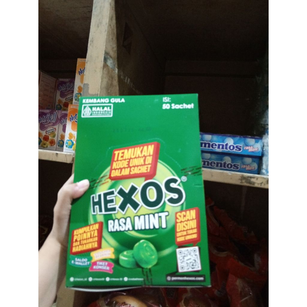 Permen Hexos Mint Box isi 50 SACHET