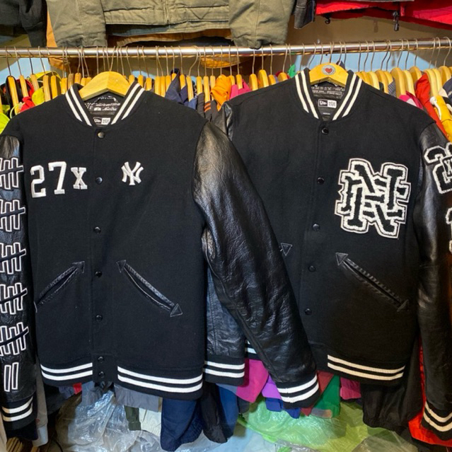 varsity new era leather