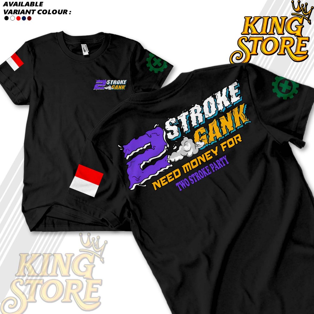 Kaos 2 TAK GANK TWO STROKE GANK Evilsmoke Racing 2 Stroke Enthusiast Baju Distro Two Stroke 2 Tak