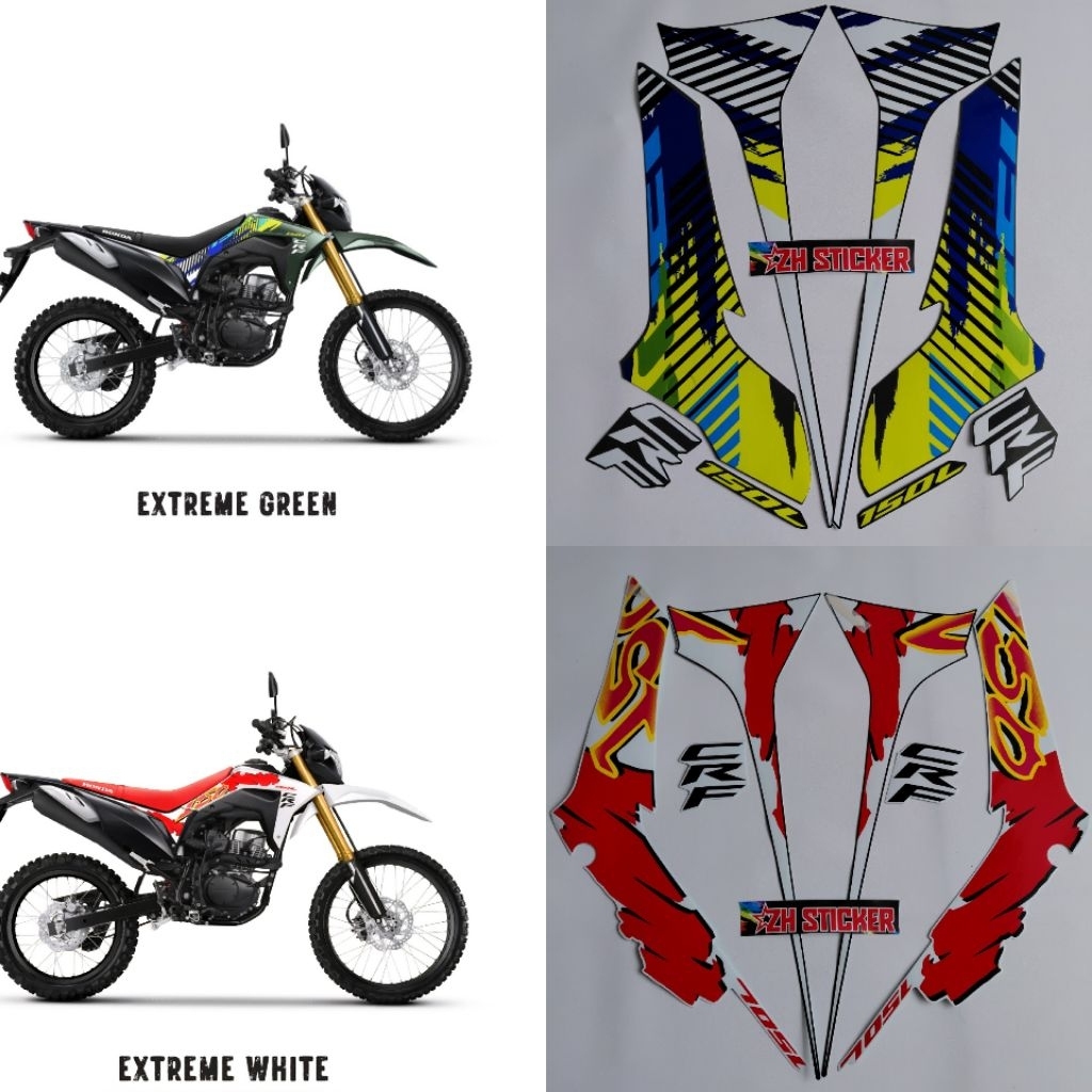 stiker striping honda crf 150L 2025 exstrime list body standar