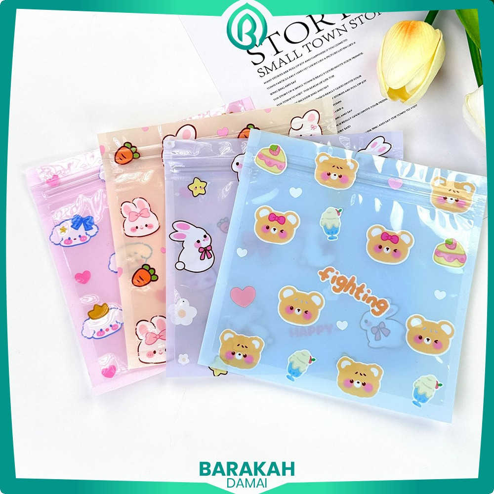 EC Ziplok Plastik Kemasan Kartun Mini Permen Kue Serbaguna / Plastik Klip Packaging Makanan Mini Sac