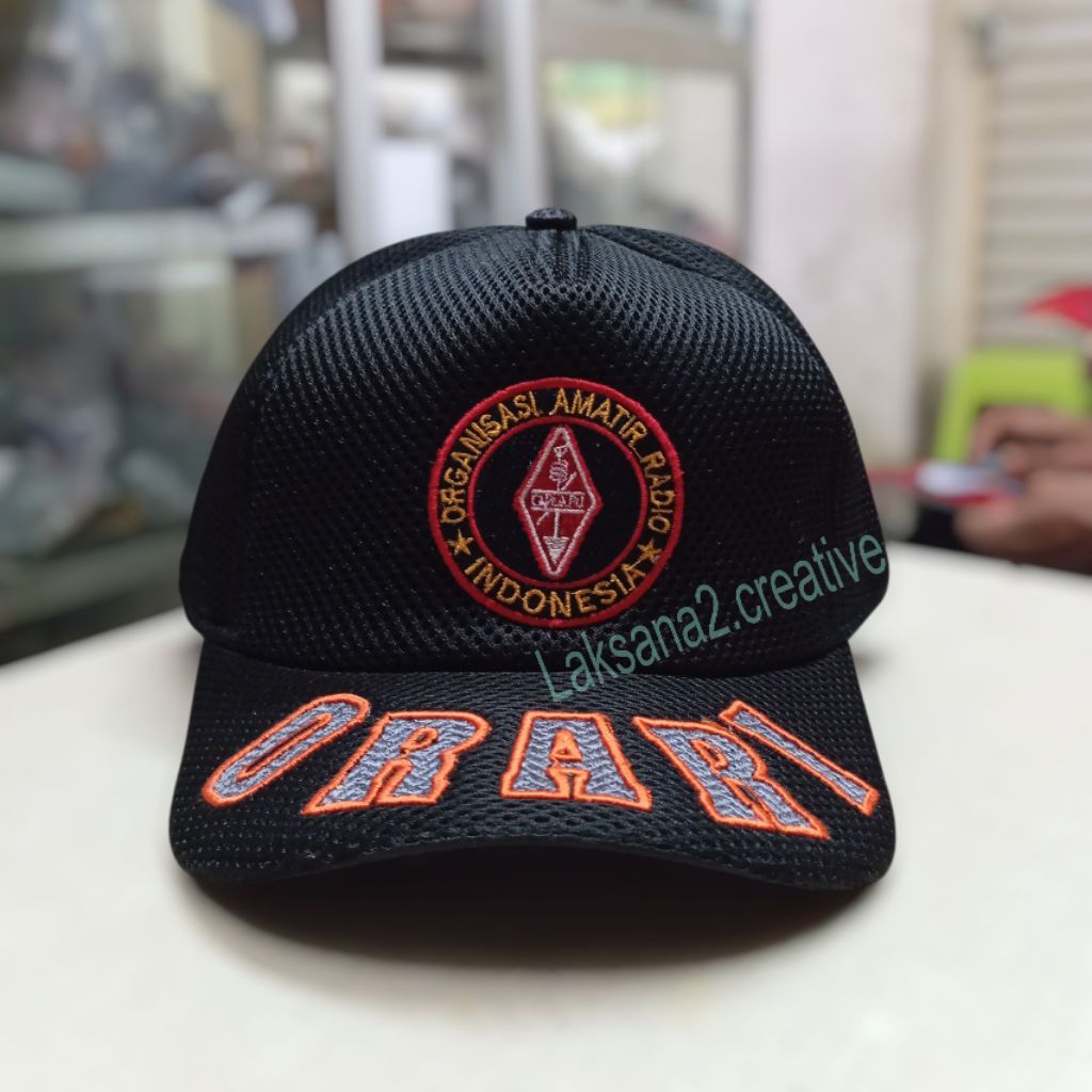 topi ORARI gratis bordir nama dan callsign