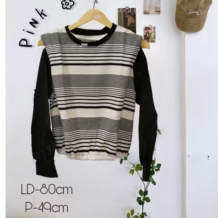 Callie Top Sweter /  Atasan  / Blouse Wanita Knit Bahu Bolong Premium