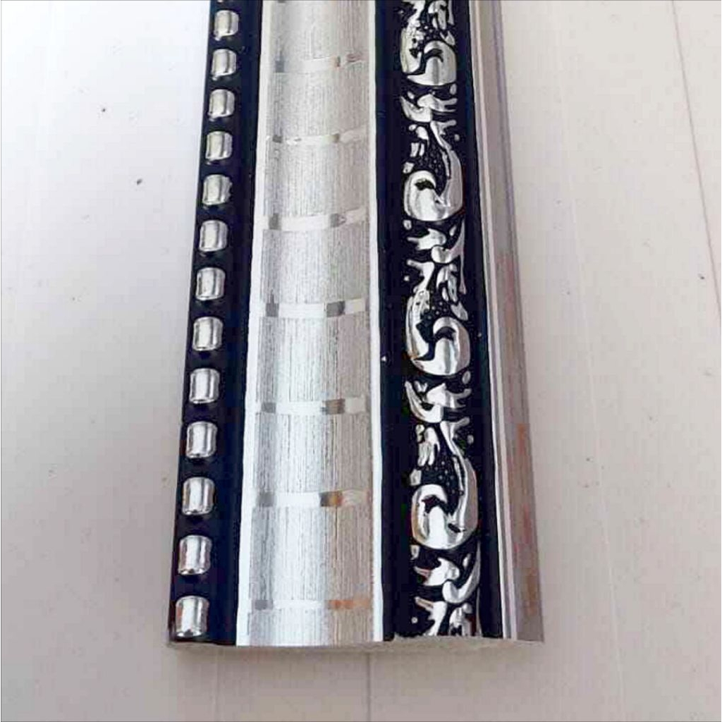 Lis pvc Lis pigura dekoratif warna silver