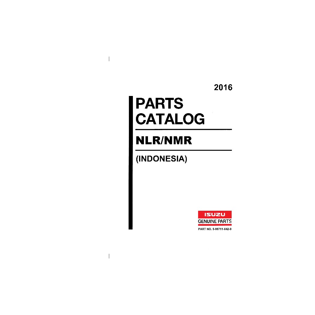 Buku Parts Catalog Isuzu NLR/NMR Indonesia 2016