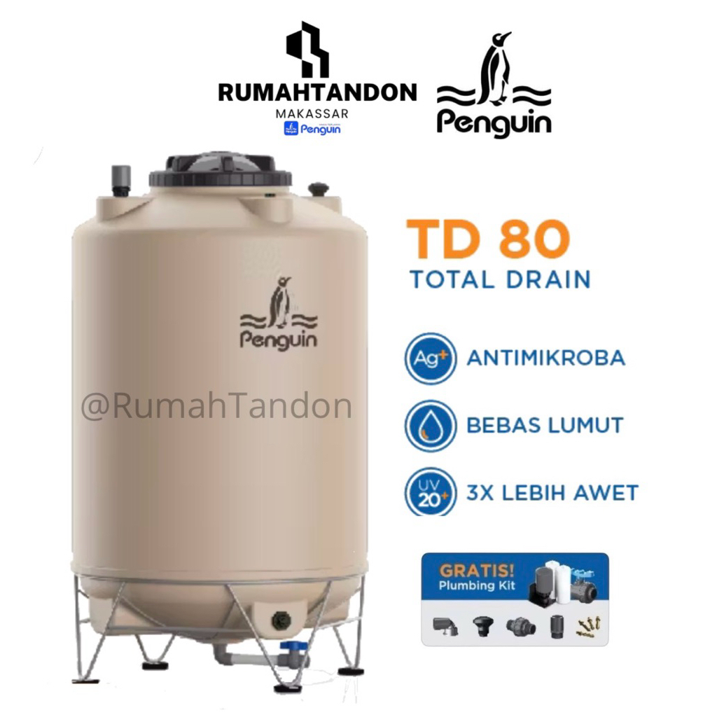 Tangki air / Tandon air / Tangki penguin 800 liter - TD per 80 Penguin