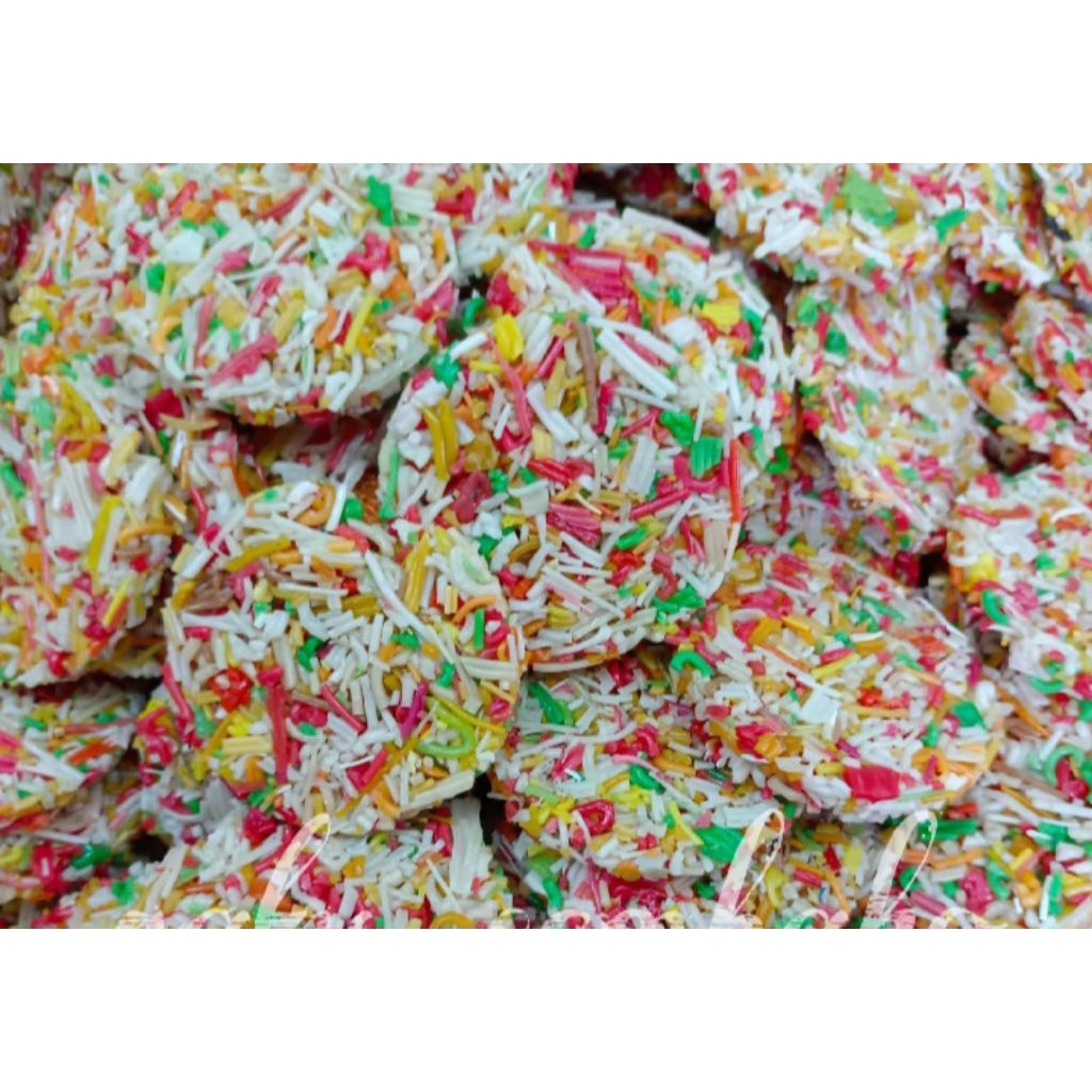 kerupuk gerandong warna warni mentah 1 kg