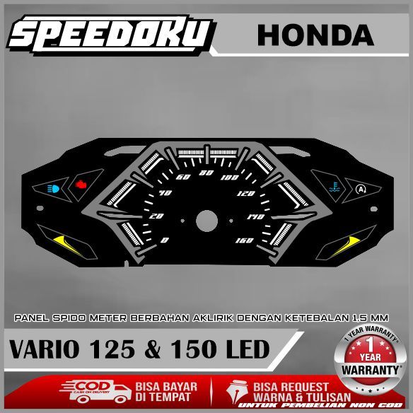 PAPAN SPEEDOMETER CUSTOM HONDA VARIO 125 & 150 LED