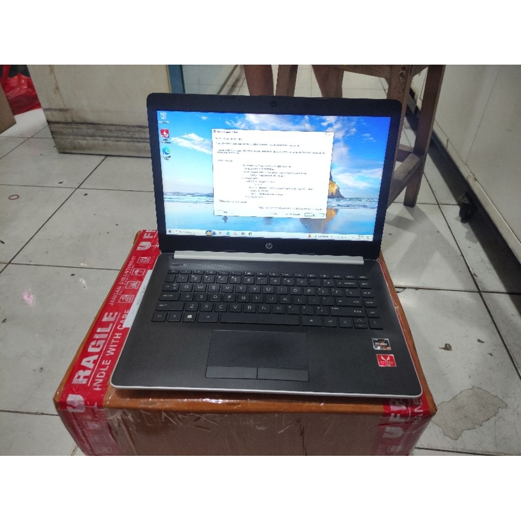 A999 Laptop HP 14-CM0078AU Ram 8gb Double Hardisk AMD Ryzen5-2500U Siap pakai