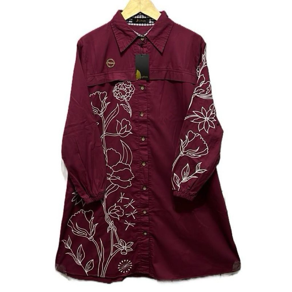 tunikkatunbordir tunikwanita tunik katun azora