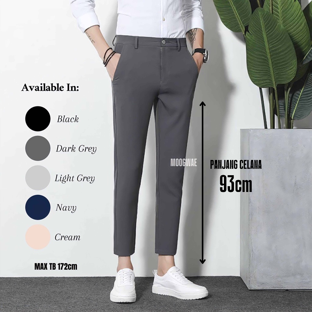 MOOGWAE - Ankle Pants | Celana Ankle Pants Premium Pria Slim Fit
