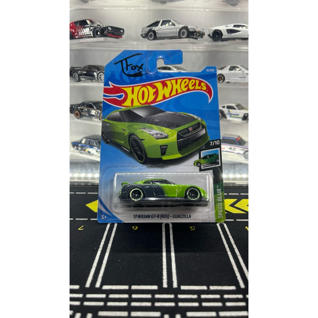 Hot Wheels R35 Tfox Hijau (17 Nissan Gt-R R35 Guaczilla)