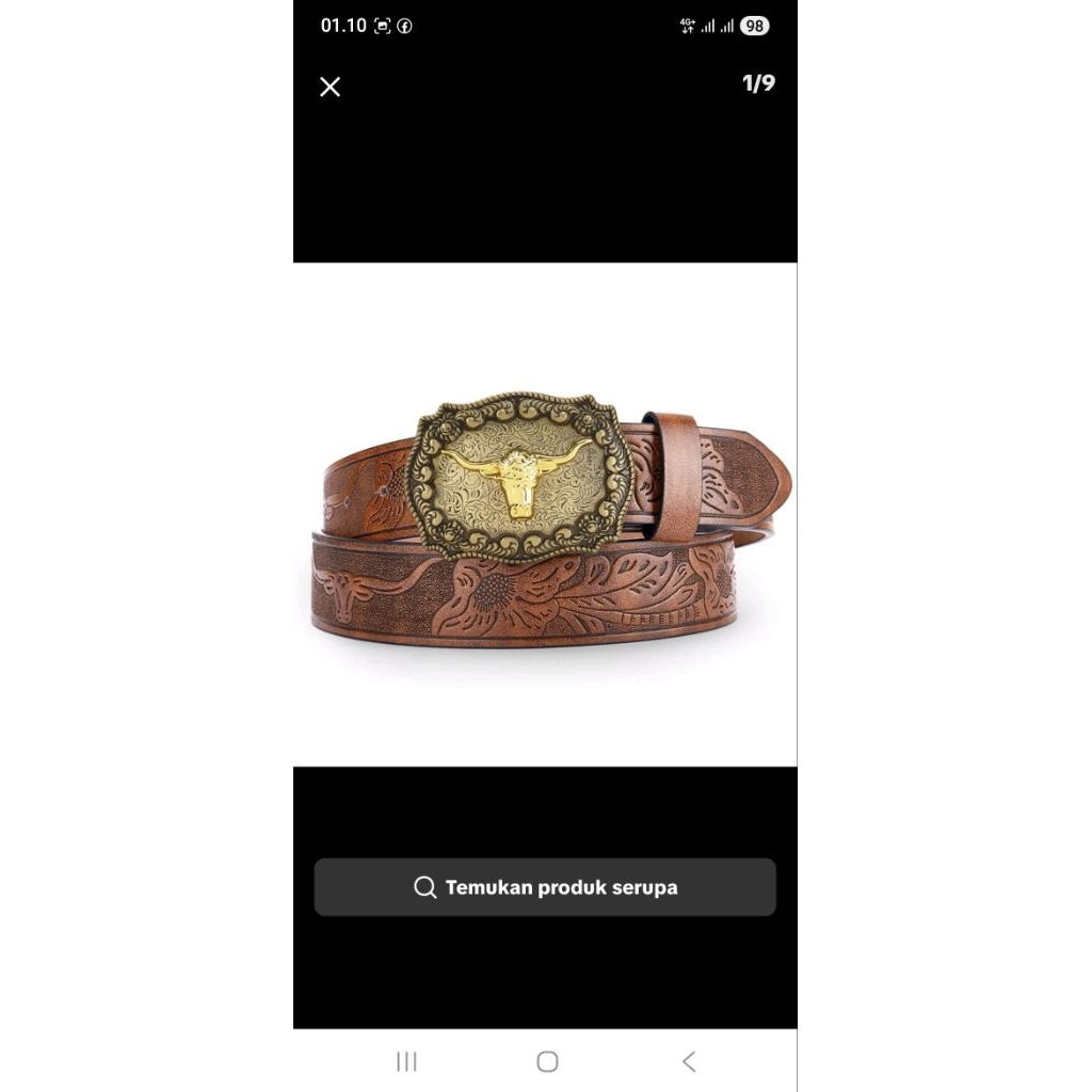 ikat pinggang kulit sapi