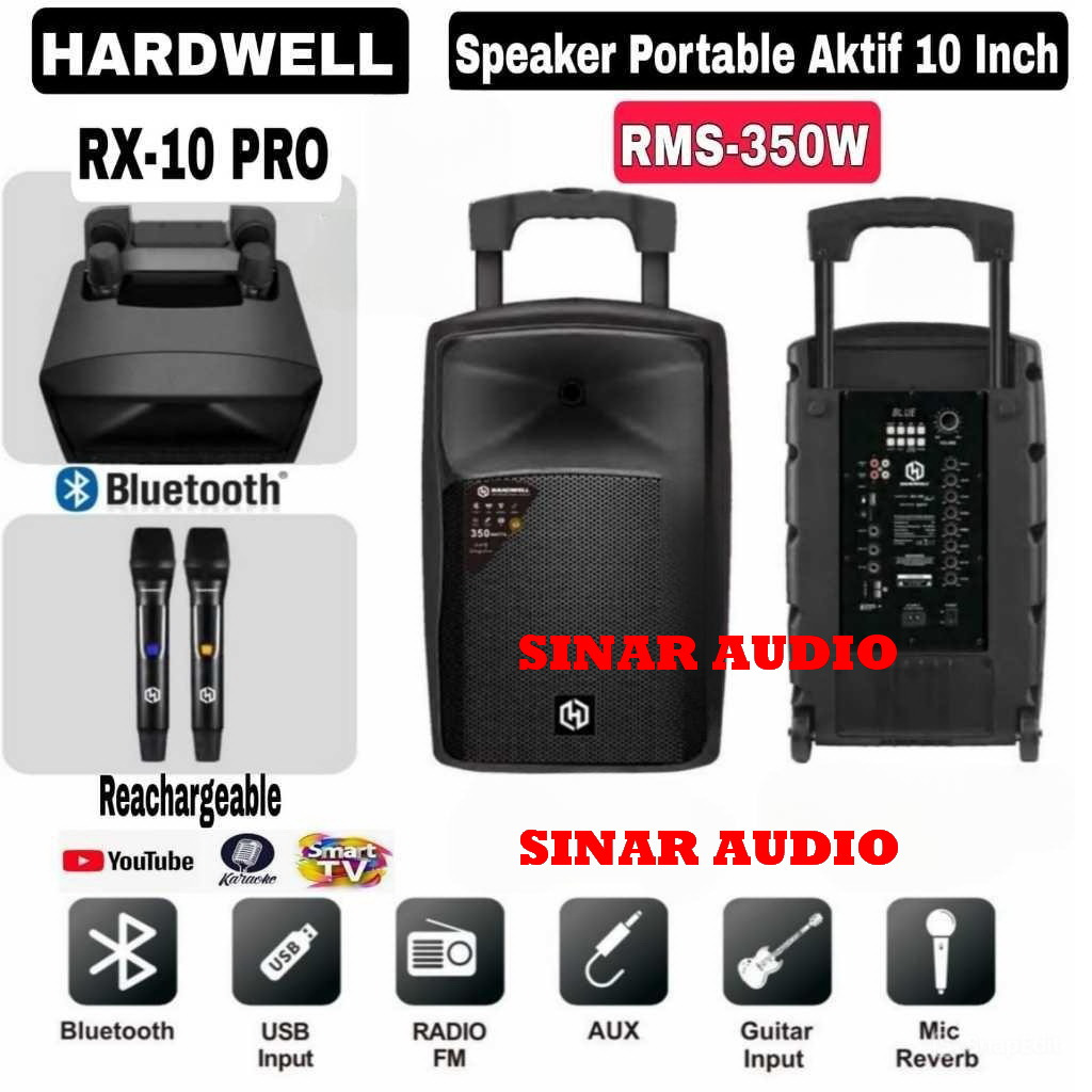 Speaker Portable Hardwell Rx10pro Original Speaker Portable Hardwell 10inch