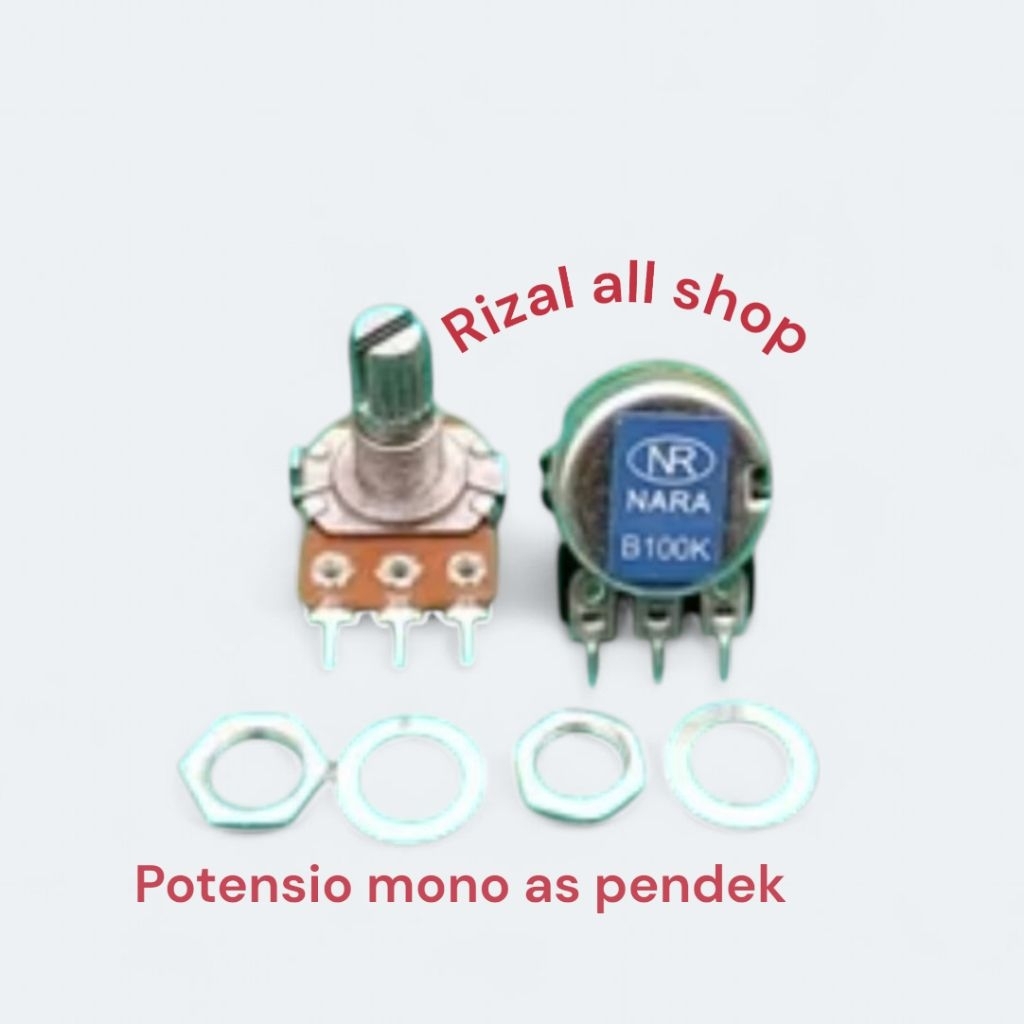 Potensio Volume mono 3kaki As pendek 10k 100k