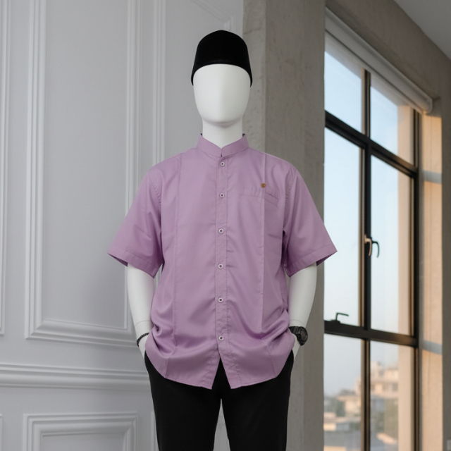 Koko Couple Ayah anak Sarimbit Aidan warna Ungu Lilac