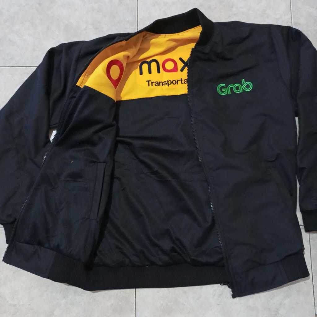 JAKET HITAM GRAB BOLAK BALIK MAXIM MURAH KEREN