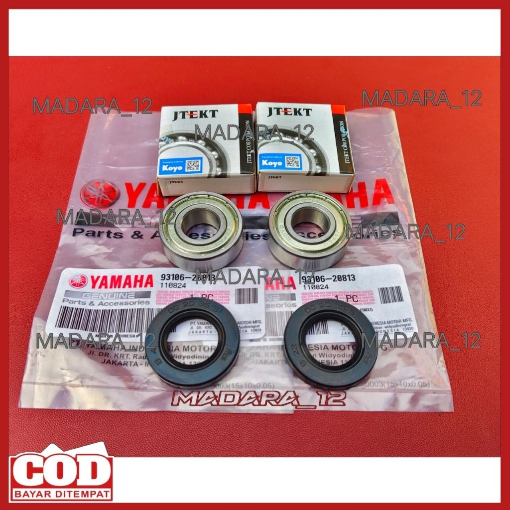 SEAL DAN BEARING LAHER RODA DEPAN SET KOYO JAPAN YAMAHA WR 155CC/KARET SEAL SIL PENUTUP TUTUP ABU DE