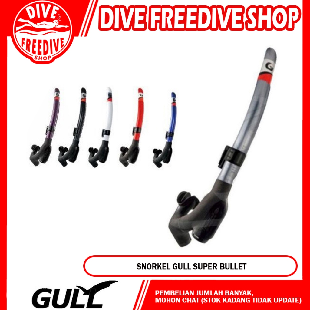 GS-3180 Snorkel Gull Super Bullet Twin Purge Valve Snorkeling Scuba Diving Pipa Alat Nafas Dive