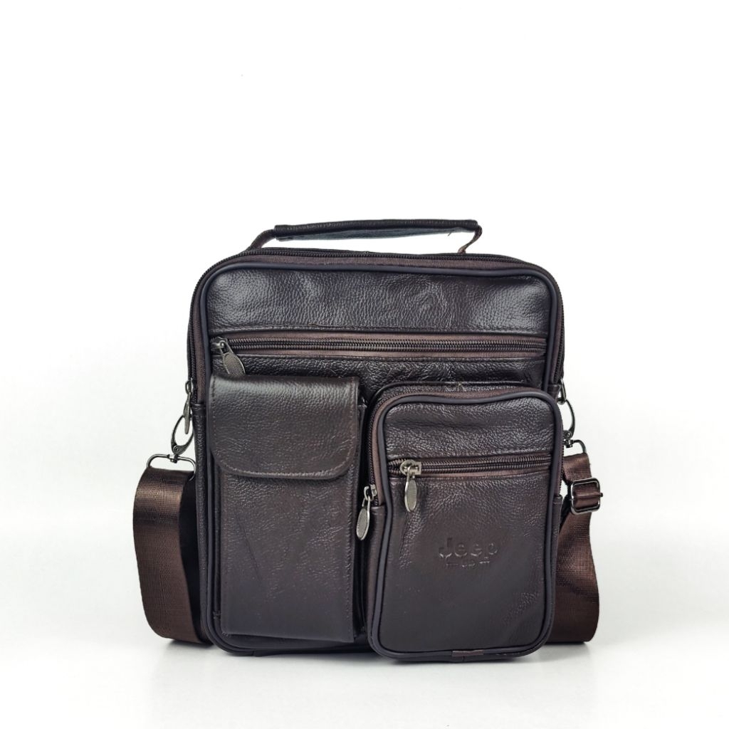 Tas kulit asli tas selempang jeep tas kantor