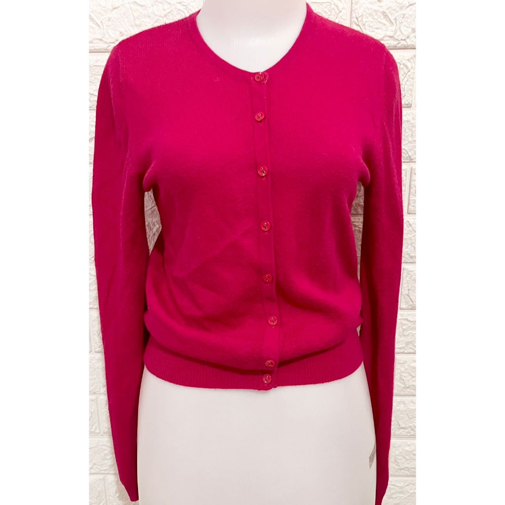 CARDIGAN RAJUT FUSCHIA BRAND EARTH MUSIC&ECOLOGY