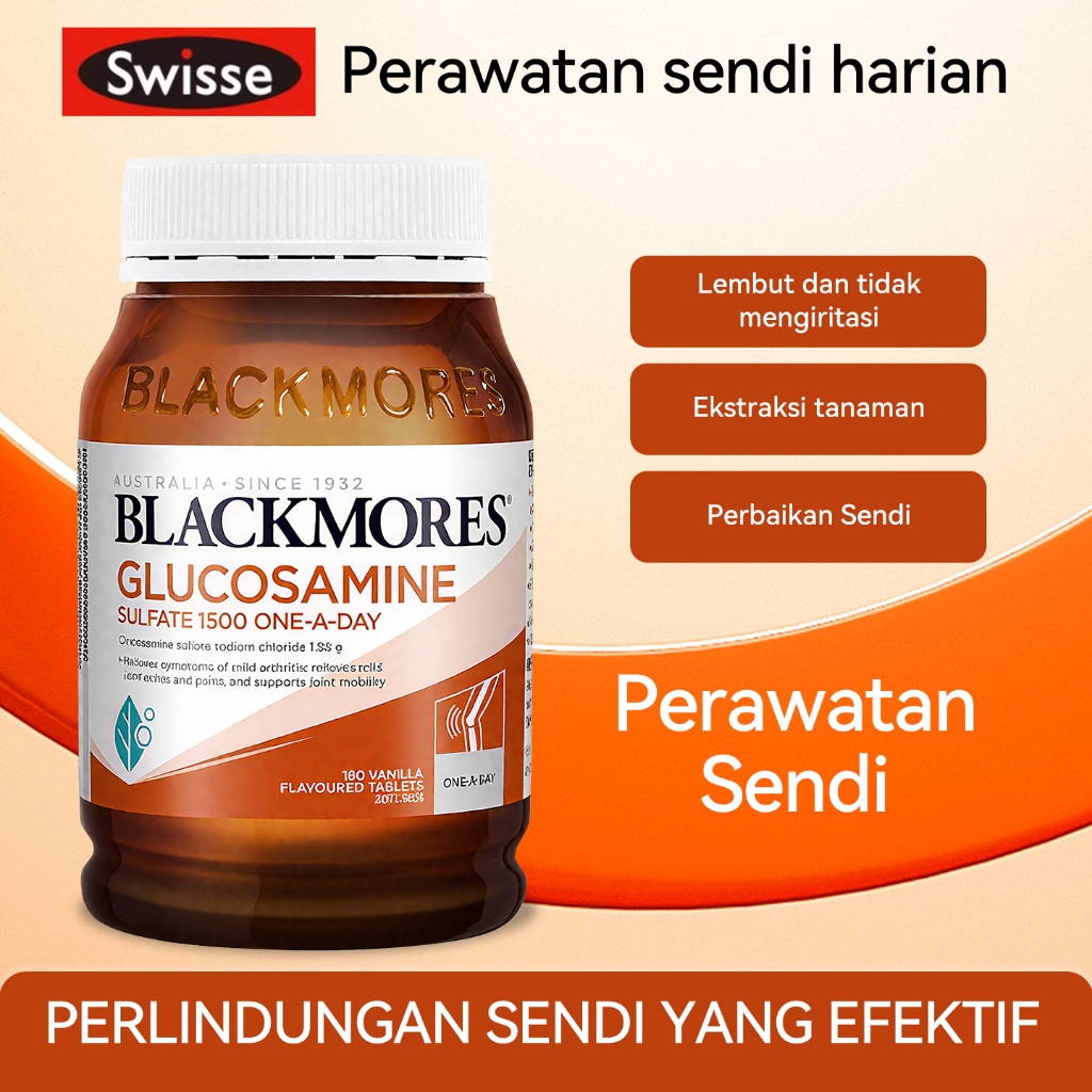 Blackmores Glucosamine Sulfate –Suplemen untuk Kenyamanan Sendi, Mobilitas, dan Kekuatan - 180 Kapsu