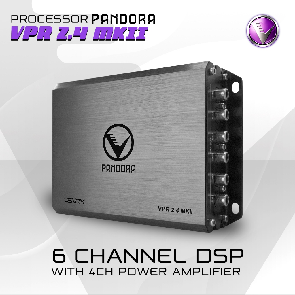 VENOM PROCESSOR PANDORA VPR 2.4 MK II - 6 CHANNEL DSP dengan Built In Amplifier