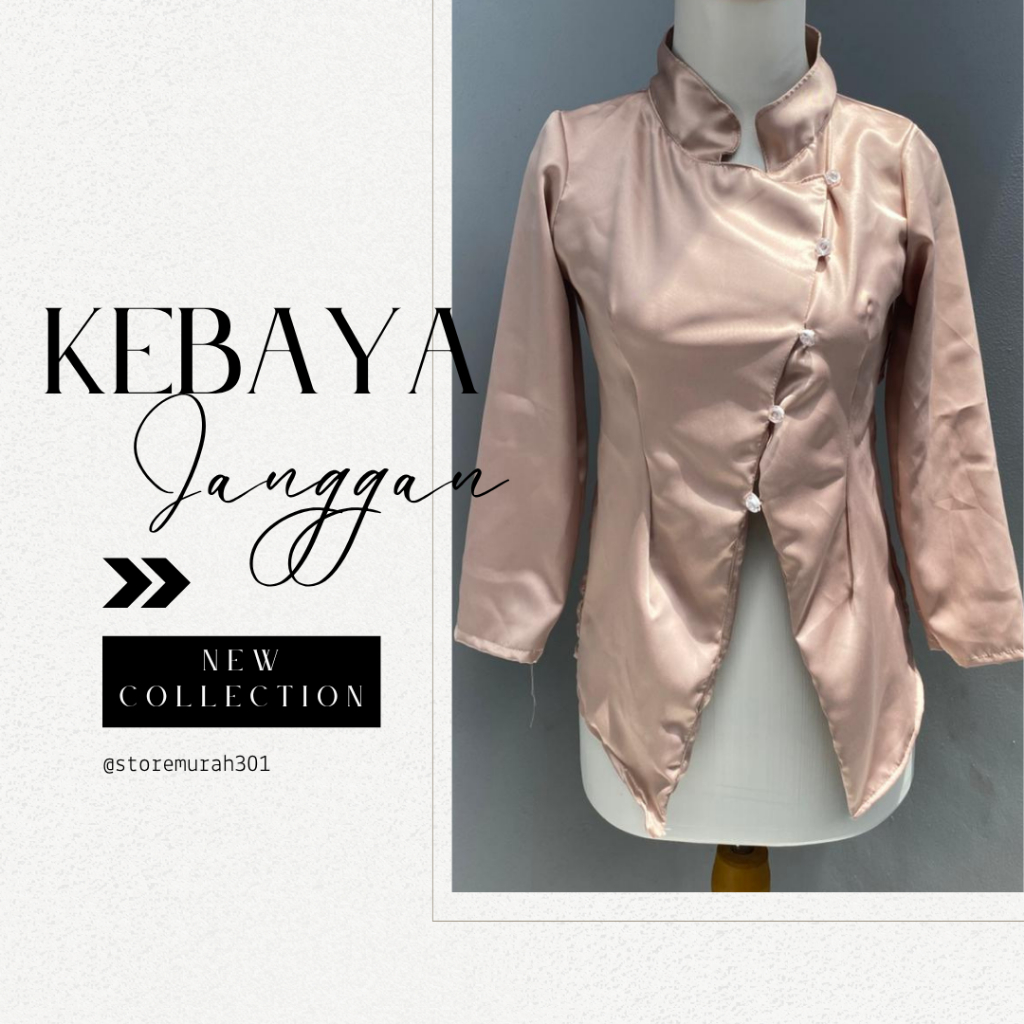 Kebaya Janggan Satin Premium Kebaya Kondangan Outfit Wisuda Lamaran Tunangan Kekinian Atasan Wanita