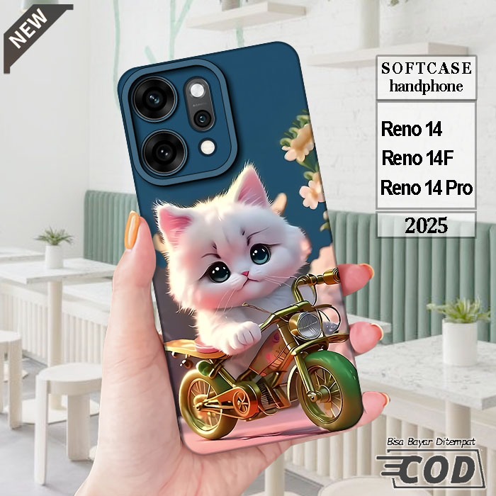 Case OPPO RENO 14  _OPPO RENO 14F  _OPPO RENO 14 PRO  _Casing silikon hitam bening Elastis keren