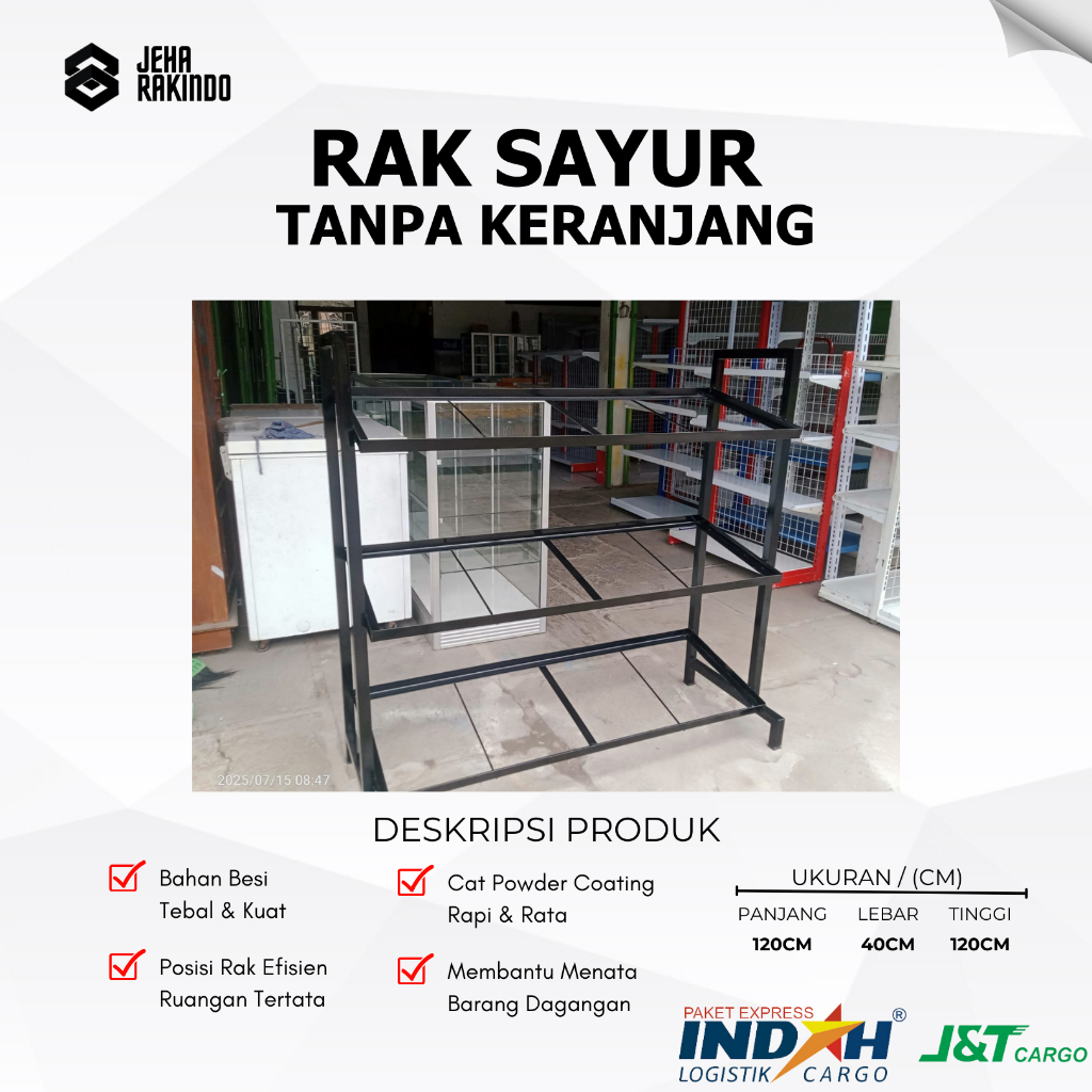 Rak Sayur Tanpa Keranjang Sayur Tempat Penyimpanan Sayuran dan Buah - Jeha Rakindo