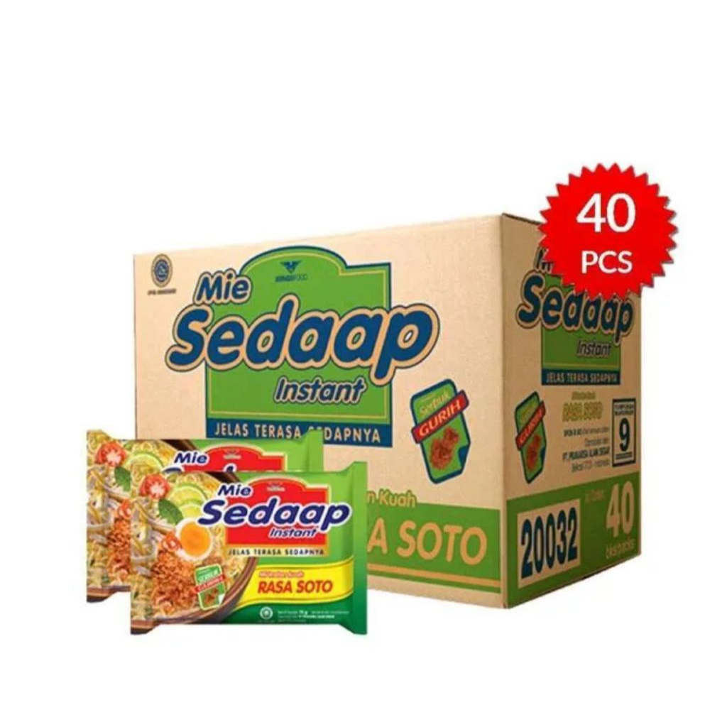 MIE SEDAP SOTO 1 KARTON ISI 40 PCS