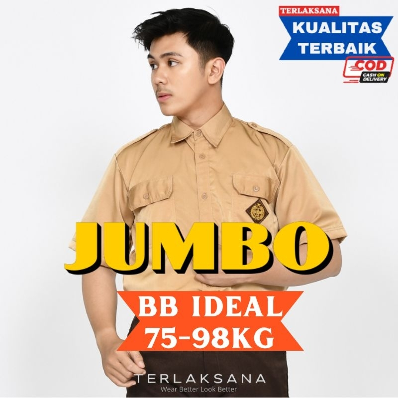 Seragam Pramuka Jumbo SMP SMA Lengan Pendek dan Panjang Seragam Pramuka Big Size Laki-Laki dan Perem