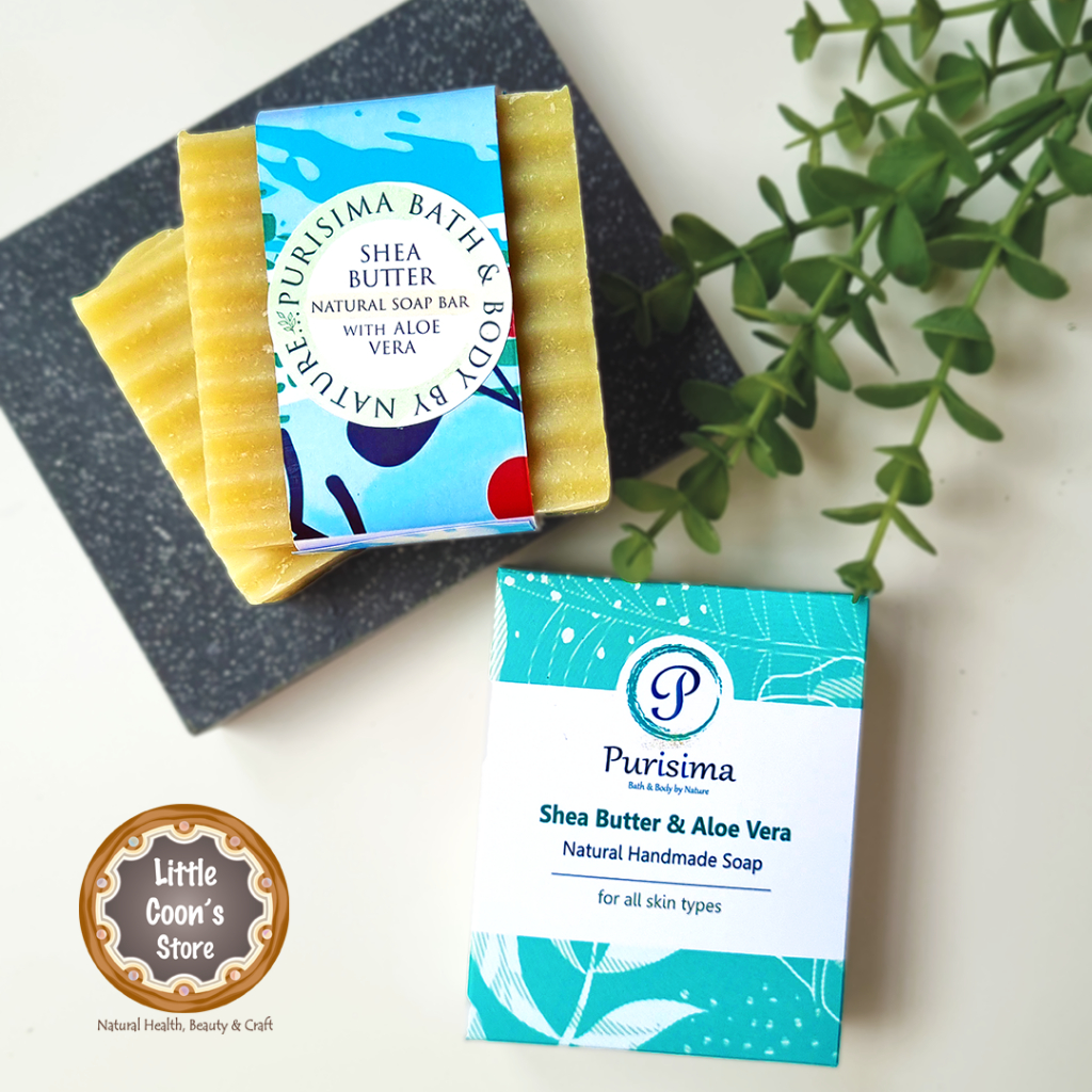 Purisima Shea Butter Aloe Vera Handmade Soap Bar Sabun Mandi Sehat Natural Minyak Zaitun & Lidah Bua