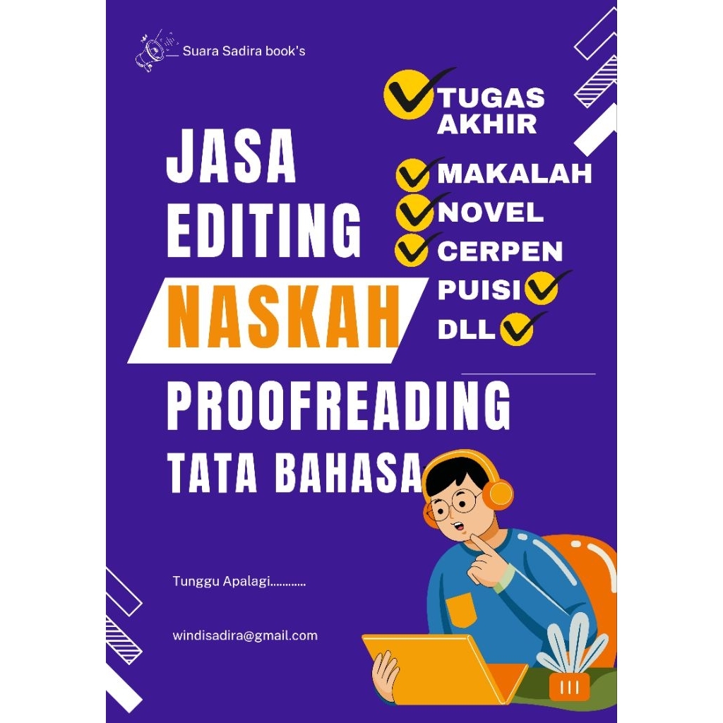 Jasa Editing (Proofreading) Naskah Karya Ilmiah, Fiksi, dll