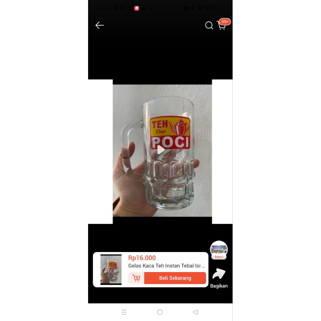 GELAS TEH POCI UK BESAR