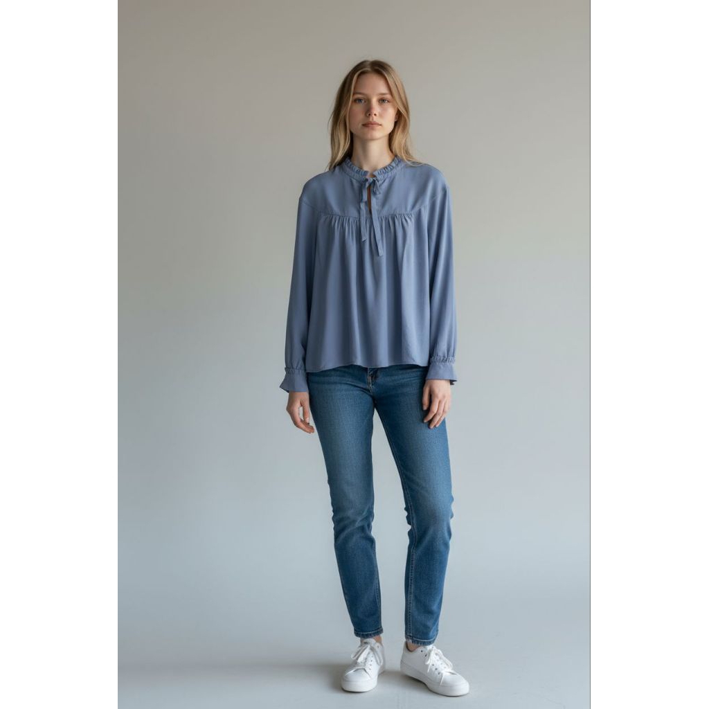 BlouselenganpanjangbabydollTomTailor