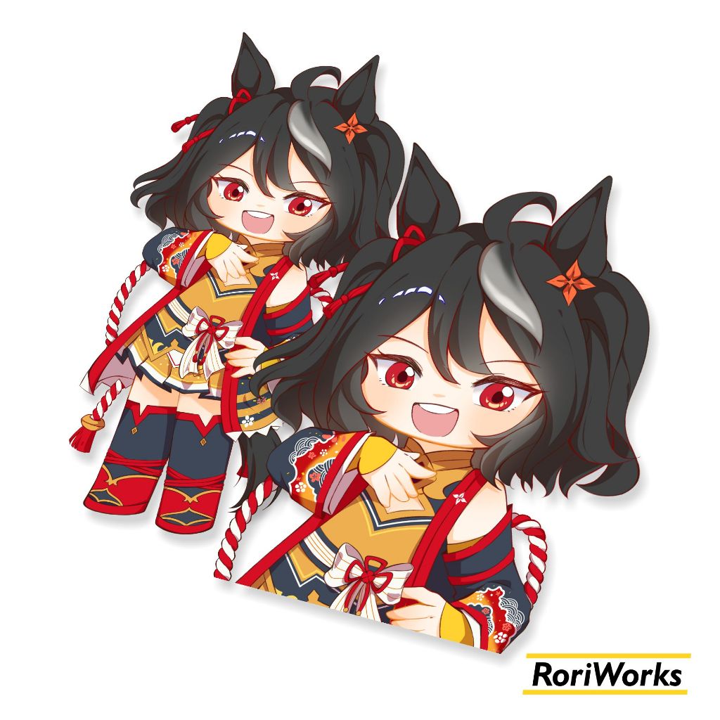 Stiker Kiss cut - Kitasan Black (Chibi) | Umamusume