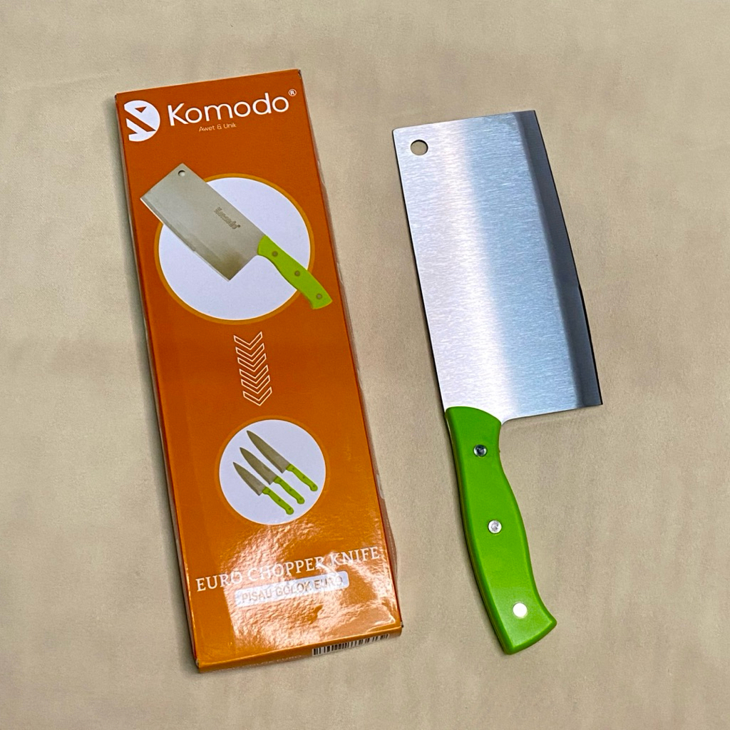 PISAU GOLOK KOMODO EURO GAGANG HIJAU STAINLESS STEEL